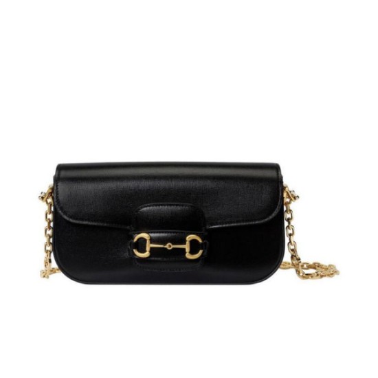 Replica Gucci Horsebit 1955 Small Shoulder Bag 735178 Black Replica Gucci Horsebit 1955 Small Shoulder Bag 735178 Black