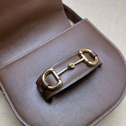 Fake Gucci Horsebit 1955 Mini Rounded Bag 760191 Coffee Replica