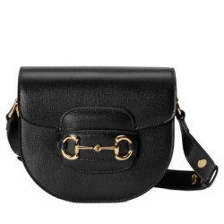 Replica Gucci Horsebit 1955 Mini Rounded Bag 760191 Black