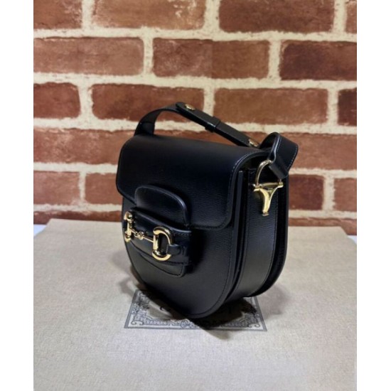 Fake Gucci Horsebit 1955 Mini Rounded Bag 760191 Black Replica Replica Gucci Horsebit 1955 Mini Rounded Bag 760191 Black