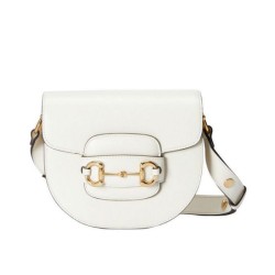 Fake Gucci Horsebit 1955 Mini Rounded Bag 760191 Cream Replica