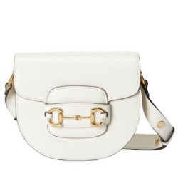 Fake Gucci Horsebit 1955 Mini Rounded Bag 760191 Cream Replica