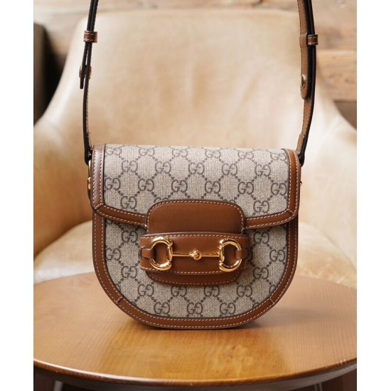Replica Gucci Horsebit 1955 Mini Rounded Bag 760191 Coffee Fake Gucci Horsebit 1955 Mini Rounded Bag 760191 Coffee Replica
