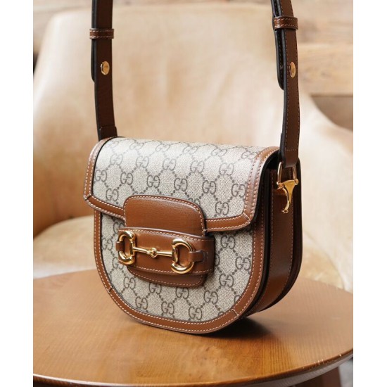 Replica Gucci Horsebit 1955 Mini Rounded Bag 760191 Coffee Fake Gucci Horsebit 1955 Mini Rounded Bag 760191 Coffee Replica