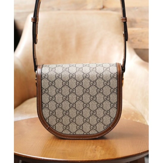 Replica Gucci Horsebit 1955 Mini Rounded Bag 760191 Coffee Fake Gucci Horsebit 1955 Mini Rounded Bag 760191 Coffee Replica