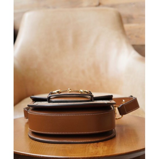 Replica Gucci Horsebit 1955 Mini Rounded Bag 760191 Coffee Fake Gucci Horsebit 1955 Mini Rounded Bag 760191 Coffee Replica