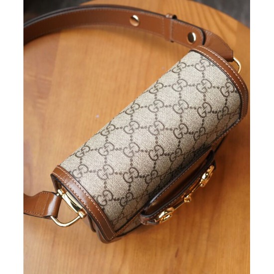 Replica Gucci Horsebit 1955 Mini Rounded Bag 760191 Coffee Fake Gucci Horsebit 1955 Mini Rounded Bag 760191 Coffee Replica
