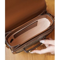 Fake Gucci Horsebit 1955 Mini Rounded Bag 760191 Coffee Replica
