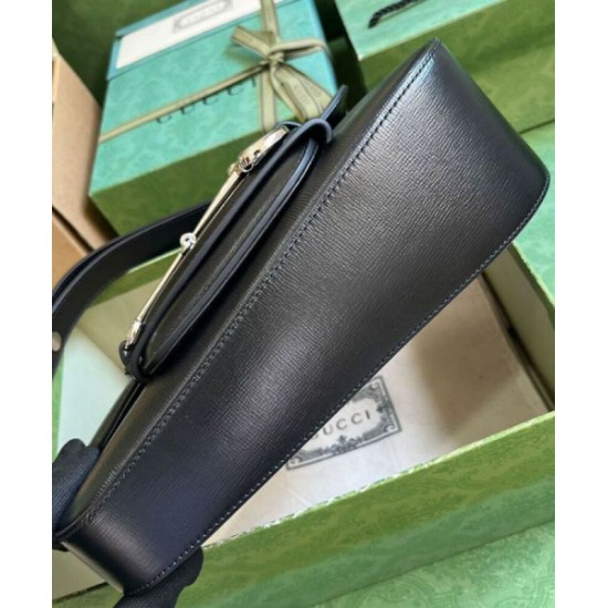 Replica Gucci Horsebit 1955 Shoulder Bag 764155 Black Replica Gucci Horsebit 1955 Shoulder Bag 764155 Black