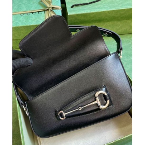 Replica Gucci Horsebit 1955 Shoulder Bag 764155 Black Replica Gucci Horsebit 1955 Shoulder Bag 764155 Black