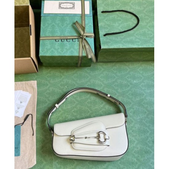 Replica Gucci Horsebit 1955 Shoulder Bag 764155 White Replica Gucci Horsebit 1955 Shoulder Bag 764155 White