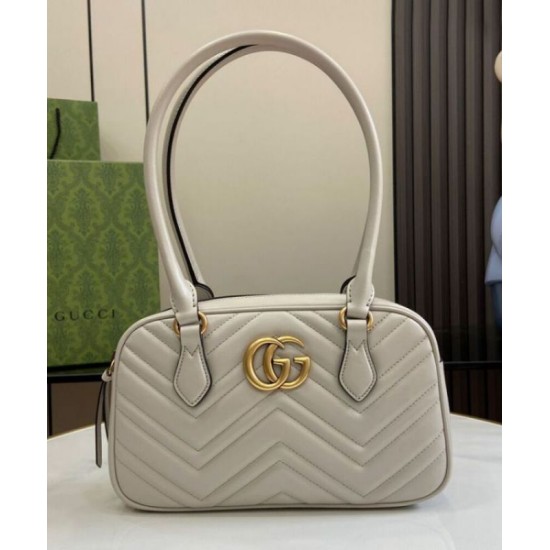 Replica Gucci GG Marmont Small Top Handle Bag 795199 Light Gray Replica Gucci GG Marmont Small Top Handle Bag 795199 Light Gray