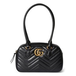 Fake Gucci GG Marmont Small Top Handle Bag 795199 Black Replica