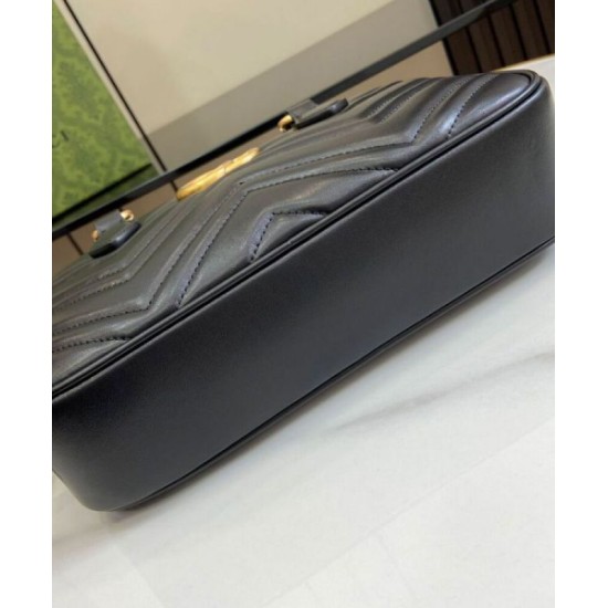 Replica Gucci GG Marmont Small Top Handle Bag 795199 Black Fake Gucci GG Marmont Small Top Handle Bag 795199 Black Replica