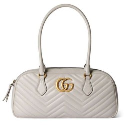 Replica Gucci GG Marmont Medium Top Handle Bag 795218 Light Gray