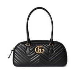 Replica Gucci GG Marmont Medium Top Handle Bag 795218 Black