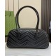 Replica Gucci GG Marmont Medium Top Handle Bag 795218 Black Replica Gucci GG Marmont Medium Top Handle Bag 795218 Black