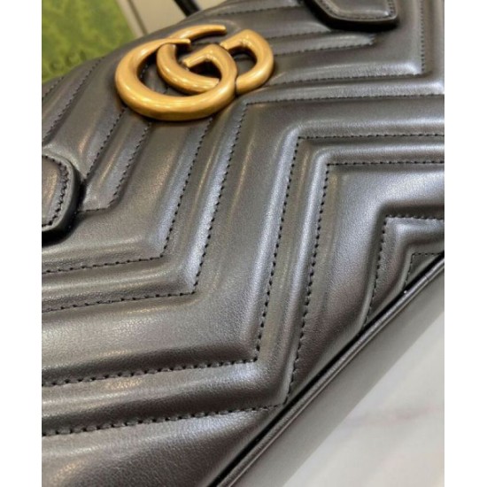 Replica Gucci GG Marmont Medium Top Handle Bag 795218 Black Replica Gucci GG Marmont Medium Top Handle Bag 795218 Black