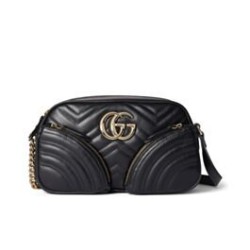 Replica Gucci GG Marmont Small Shoulder Bag 798715 Black