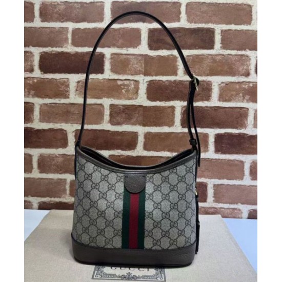 Fake Gucci Ophidia Series GG small shoulder bag Dark Coffee Replica Replica Gucci Ophidia Series GG small shoulder bag Dark Coffee