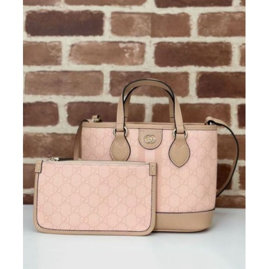 Fake Gucci Ophidia Series mini tote bag Pink Replica Replica Gucci Ophidia Series mini tote bag Pink