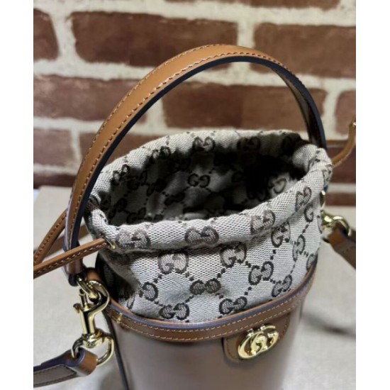 Replica Gucci Ophidia Series mini bucket bag Coffee Replica Gucci Ophidia Series mini bucket bag Coffee