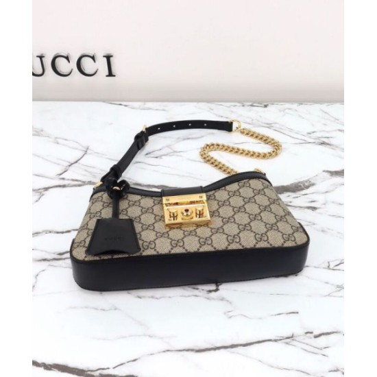 Replica Gucci Padlock Small Shoulder Bag 811705 Black Replica Gucci Padlock Small Shoulder Bag 811705 Black