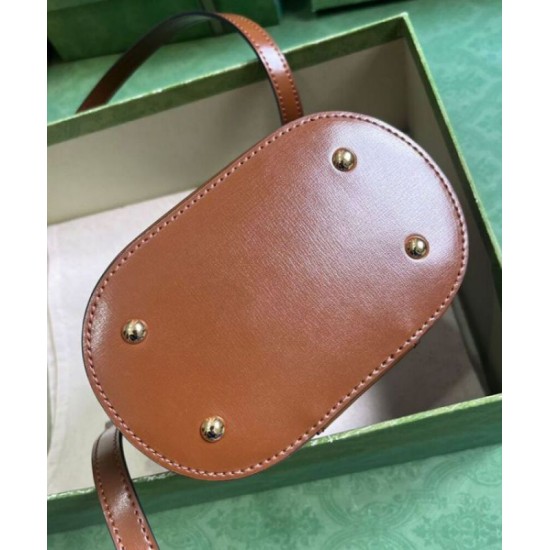 Replica Gucci Mini Bamboo Shoulder Bag 760200 Coffee
