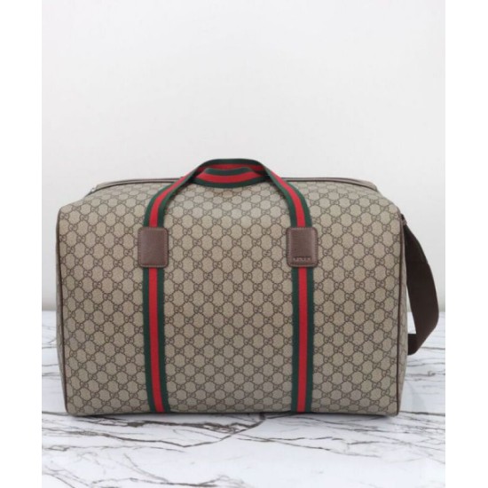 Replica Gucci Maxi Duffle Bag With Web 760152 Dark Coffee Replica Gucci Maxi Duffle Bag With Web 760152 Dark Coffee