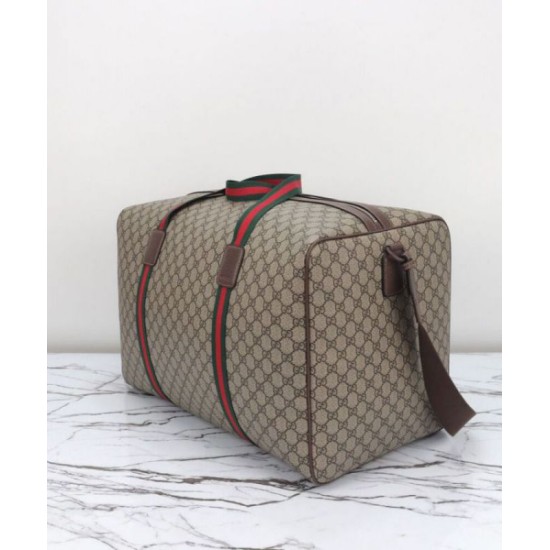 Replica Gucci Maxi Duffle Bag With Web 760152 Dark Coffee Replica Gucci Maxi Duffle Bag With Web 760152 Dark Coffee