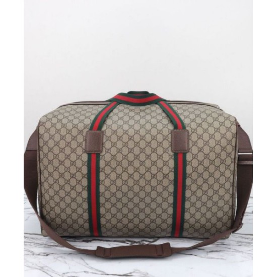 Replica Gucci Maxi Duffle Bag With Web 760152 Dark Coffee Replica Gucci Maxi Duffle Bag With Web 760152 Dark Coffee