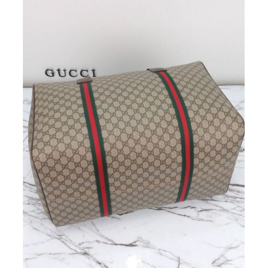 Replica Gucci Maxi Duffle Bag With Web 760152 Dark Coffee Replica Gucci Maxi Duffle Bag With Web 760152 Dark Coffee