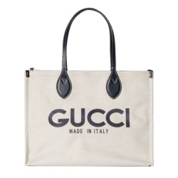 Replica Gucci Medium Tote Bag With Gucci Print 772176 Black