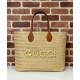 Fake Gucci Medium Straw-Effect Tote 779666 Apricot Replica Replica Gucci Medium Straw-Effect Tote 779666 Apricot