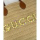 Fake Gucci Medium Straw-Effect Tote 779666 Apricot Replica Replica Gucci Medium Straw-Effect Tote 779666 Apricot