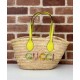 Fake Gucci Mini Straw Tote With Gucci Logo 782381 Yellow Replica
