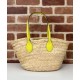Fake Gucci Mini Straw Tote With Gucci Logo 782381 Yellow Replica