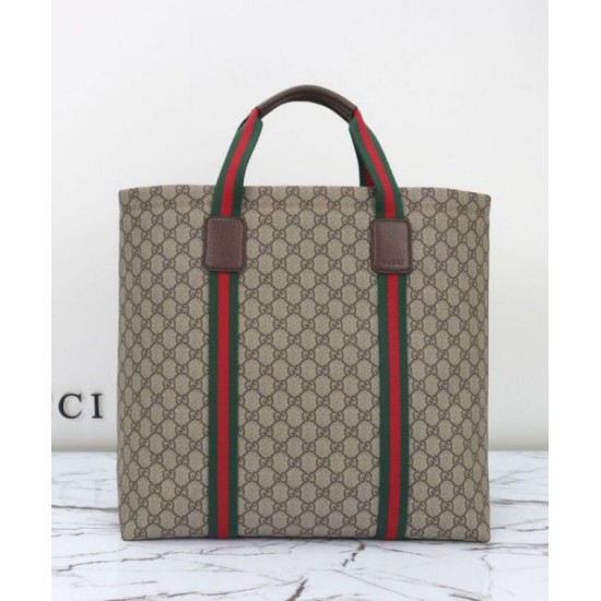 Fake Gucci GG Tender Medium Tote Bag 763287 Dark Coffee Replica