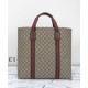 Fake Gucci GG Tender Medium Tote Bag 763287 Dark Coffee Replica