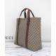 Fake Gucci GG Tender Medium Tote Bag 763287 Dark Coffee Replica