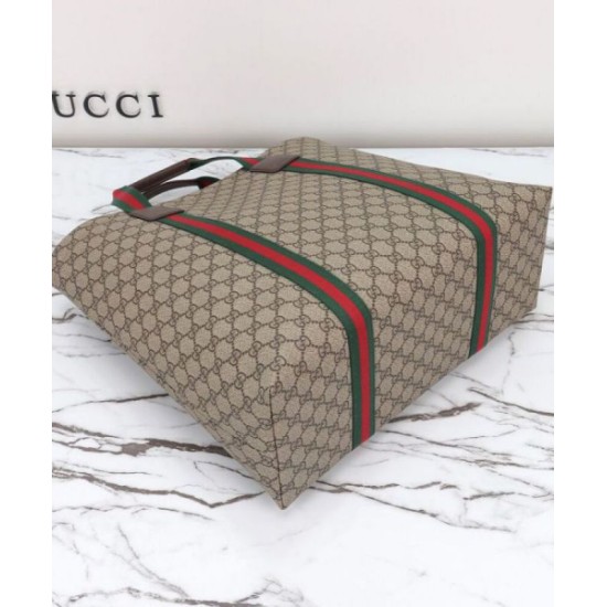 Fake Gucci GG Tender Medium Tote Bag 763287 Dark Coffee Replica
