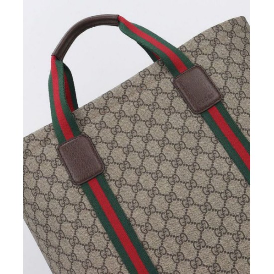 Fake Gucci GG Tender Medium Tote Bag 763287 Dark Coffee Replica