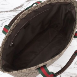 Fake Gucci GG Tender Medium Tote Bag 763287 Dark Coffee Replica