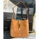 Fake YSL Saint Laurent Le 5 A 7 Supple Small In Suede Coffee Replica