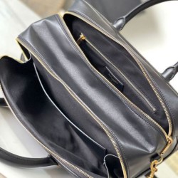 Replica YSL Saint Laurent Lyia Duffle In Quilted Lambskin Black