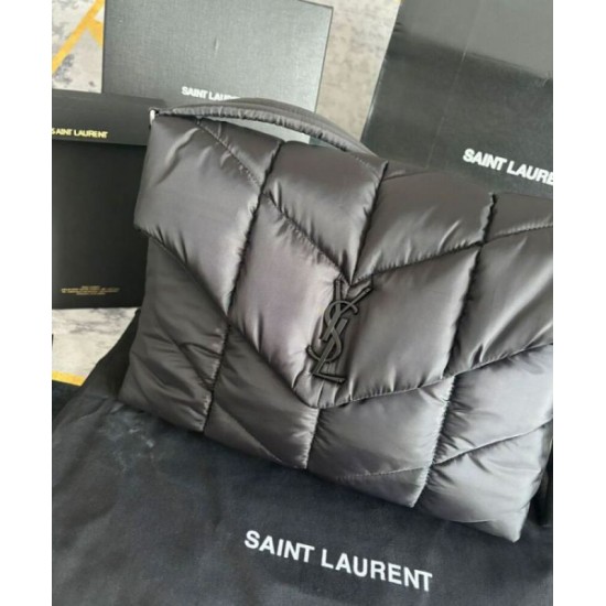Replica YSL Saint Laurent Puffer Messenger Bag In Econyl Regenerated Nylon Black Replica YSL Saint Laurent Puffer Messenger Bag In Econyl Regenerated Nylon Black