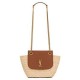 Replica YSL Saint Laurent Mini Manon In Raffia And Aged Vegetable-Tanned Leather Coffee Replica YSL Saint Laurent Mini Manon In Raffia And Aged Vegetable-Tanned Leather Coffee