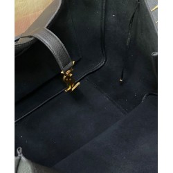 Fake YSL Saint Laurent Bea Tote In Grained Leather Black Replica Fake YSL Saint Laurent Bea Tote In Grained Leather Black Replica