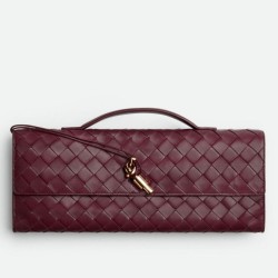 Replica Bottega Veneta Andiamo Clutch with Handle Barolo Intrecciato Lambskin