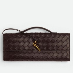 Replica Bottega Veneta Andiamo Clutch with Handle Fondant Intrecciato Lambskin